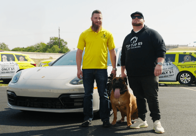 Ryan Wimpey, Tip Top K9 founder, working with Porsche.